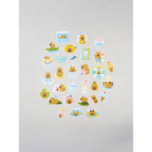 Adesivi in carta freschi estivi Adesivi decorativi per Scrapbooking stampati da 30 pezzi con bella estate per album di ritagli - Product Image 1