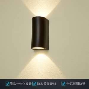 Led Outdoor Wall <b>Light</b> 12W Waterproof Double Headed For Villa Courtyard Exterior Wall Lighting - Product Image 5