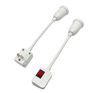 Manguera de acero inoxidable <span class=keywords><strong>E27</strong></span> Tapón de rosca Portalámparas <span class=keywords><strong>Enchufe</strong></span> de cable de la UE con cable Precio de fábrica Soporte de luz Blub Venta al por mayor Venta caliente - Product Image 1