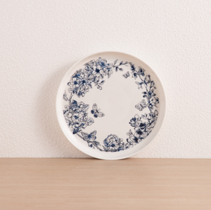 Juego de vajilla azul y blanco vintage con estampado floral de mariposas, plato y tazón para el hogar, cocina, hotel, recuerdo de boda, venta al por mayor - Product Image 3