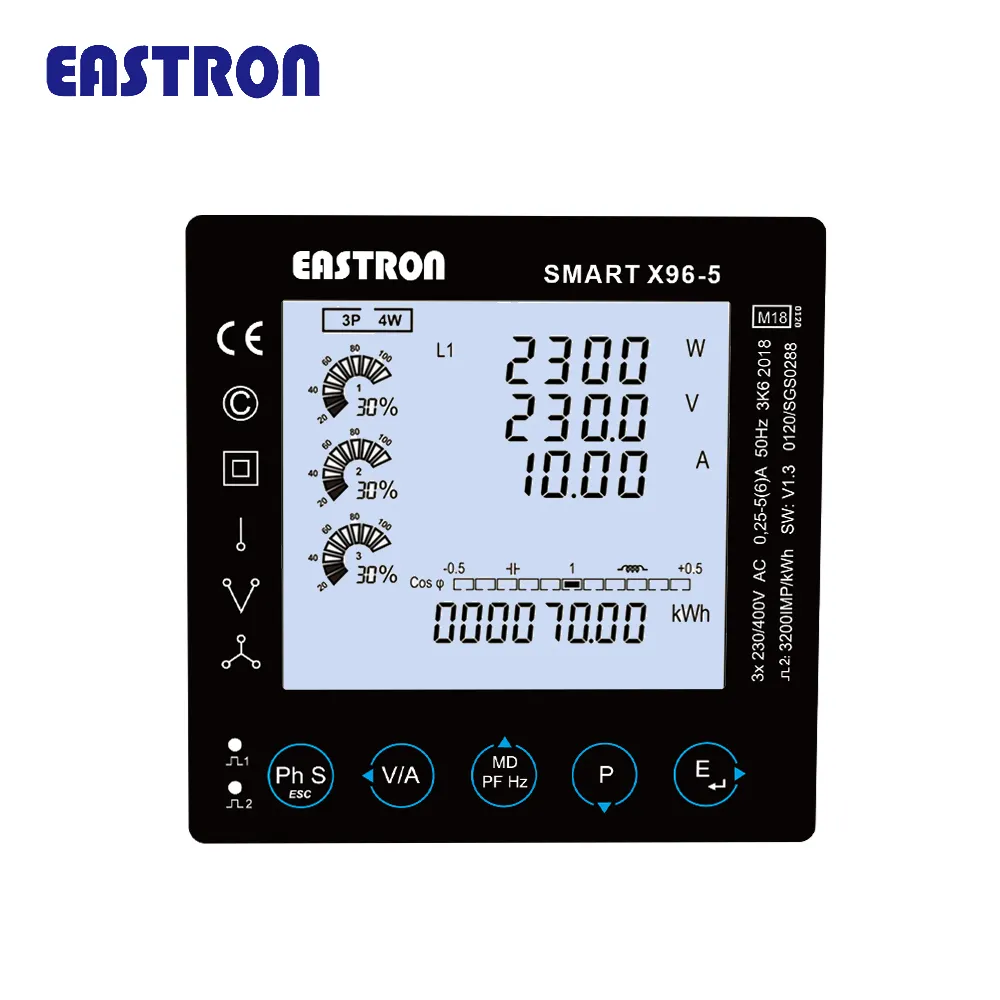 Smart X96-5G Multifunctionele Paneelmeter RS485 Modbus Digitale Input en Output