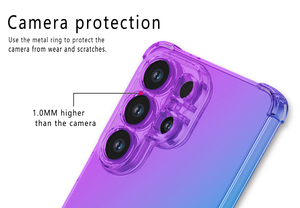 Coque transparente pour <span class=keywords><strong>Samsung</strong></span> S26 Ultra, avec dégradé de couleurs, antichoc, coins renforcés, pare-chocs souple en TPU, housses de téléphone portable pour Galaxy S26 Ultra - Product Image 3