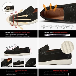 Mocassins en <span class=keywords><strong>daim</strong></span> véritable style britannique pour <span class=keywords><strong>homme</strong></span>, chaussures décontractées respirantes pour la saison hivernale - Product Image 3