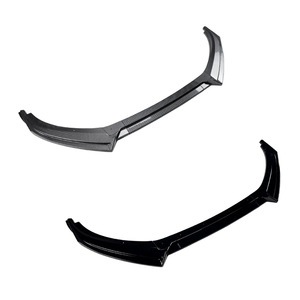 Volkswagen Jetta Sagitar Mk6 Front Bumper <b>Lip</b> <b>Splitter</b> Spoiler 2011-2014 Piano Black Carbon Fiber Texture ABS - Product Image 2