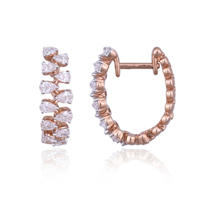 14K Gold <b>Stud</b> Earrings Moon Shape Luxury Party Jewelry for Weddings and Gifting - Product Image 5