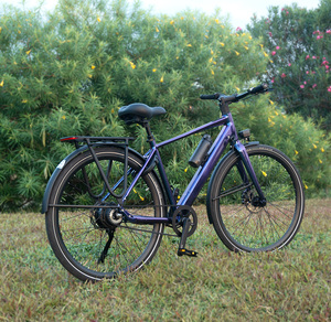 Bicicletta Elettrica da Strada C60 con Trasmissione a Cinghia, E-bike 700C, Batteria 36V 10Ah, Motore 250W, 25km/h, Sensore di Coppia, Bici Elettrica per Adulti - Product Image 1