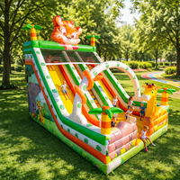 Parc de jeux gonflable commercial avec toboggan sec pour location événementielle
