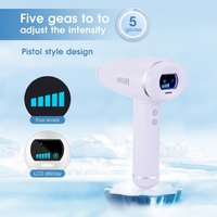 10 ° Appareil d'épilation à lumière pulsée (IPL) portable en forme de pistolet, avec refroidissement automatique continu, pour une épilation efficace.