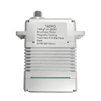 Servo de Alto Torque ZY-168HV 24V-28V sin Escobillas, 160KG, Carcasa 7075, Conector de 15 Pines, Suministro al por Mayor para Distribuidores de RC