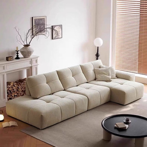Sofá en forma de L con respaldo ajustable, asientos profundos y acolchados, ideal <span class=keywords><strong>para</strong></span> sala de estar, con gran profundidad de asiento. - Product Image 1