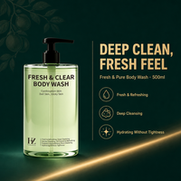 Gel Douche Rafraîchissant 500ml à l'Extrait de Pêche Hydratant Nettoyant en Profondeur Contrôle du Sébum Marque Privée OEM Vente en Gros