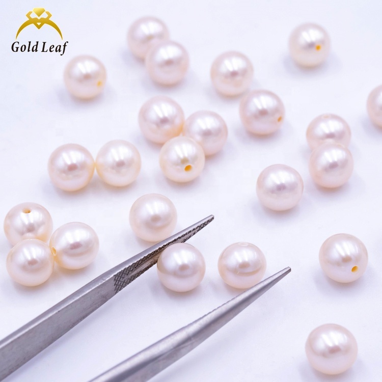 Goldleaf Natural Seawater Shell Pearls Round