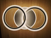 Plafonnier mural LED moderne blanc à 2 anneaux 35W, télécommande, changement de couleur, intensité variable, écologique, pour salon, chambre, couloir