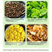 Teh Herbal Alami Penyegar Napas, Teh Celup Campuran Melati, Mint, Krisan, Kulit Jeruk, 100g/Kemasan, Pasokan Grosir