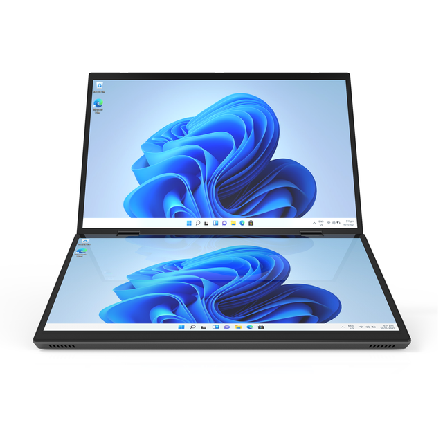 New 14-Inch 2-in-1 Dual Touch Screen PC Intel N100 4-Core 16GB RAM 512GB Win 11 Business English IPS SSD Metal