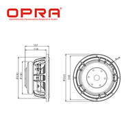 Haut-parleur de subwoofer OPRA SCB10F400XL 10 pouces 400W AES 800W Max Ferrite, bobine vocale 3 pouces, 8 ohms, audio haute résolution pour basses PA