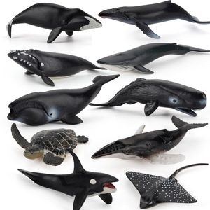 HY Toys simulation transfrontalière modèle d'animal marin pour enfants Mini requin-baleine dauphin tortue mer solide statique main decora - Product Image 3