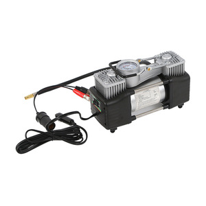 Bomba <span class=keywords><strong>de</strong></span> Aire Portátil <span class=keywords><strong>de</strong></span> 12V para <span class=keywords><strong>Neumáticos</strong></span> <span class=keywords><strong>de</strong></span> Coche, <span class=keywords><strong>de</strong></span> Doble Cilindro, Metálica, con Manómetro y Pantalla <span class=keywords><strong>de</strong></span> Indicador - Product Image 1