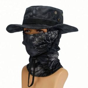 Sombrero de Pesca Plegable al por Mayor para Acampar al Aire Libre, Gorro Balaclava de un Solo Orificio para Hombre, Sombreros de Pescador de Camuflaje con Máscara - Product Image 5