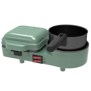 227617 CE/CB 900W Máquina eléctrica para desayuno 2 en 1 Parrilla plana para interiores y sandwichera - Product Image 3