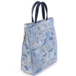 Paisley Floral Embroidered Tote Bag Vintage Jacquard Polyester Handbag with Faux Leather Handles <b>Large</b> Capacity Work & Daily - Product Image 6