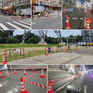 Cône de signalisation routière pliable, réfléchissant et brillant, avec ceinture d'avertissement d'isolement pour situations d'urgence - Product Image 2