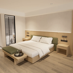 Arredamento Moderno per Hotel 5 Stelle, Set Camera da <span class=keywords><strong>Letto</strong></span> in <span class=keywords><strong>Legno</strong></span> Stile Europeo, Mobili per Hotel di Lusso, <span class=keywords><strong>Letto</strong></span> <span class=keywords><strong>Matrimoniale</strong></span> King Size per Villa - Product Image 1