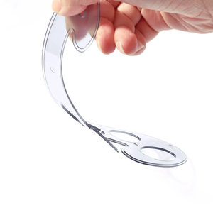 FOSKA Proveedor Mayorista <span class=keywords><strong>de</strong></span> Papelería, Juego <span class=keywords><strong>de</strong></span> 3 Reglas <span class=keywords><strong>de</strong></span> Plástico Transparente Gris para Dibujo <span class=keywords><strong>de</strong></span> Líneas Suaves, Curvas Francesas - Product Image 5