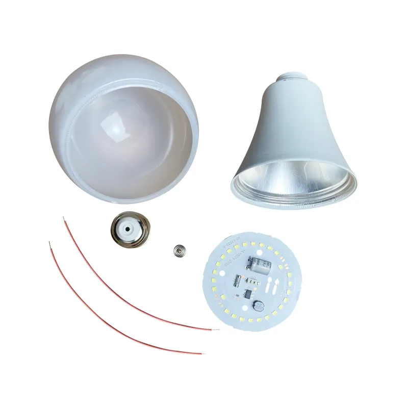 La cina fornisce 7W 9W una lampadina materie prime Skd custodia in alluminio copertura per Pc Smd2835 Chip Dob lampadine A Led rotonde Led Skd parti della lampadina A Led