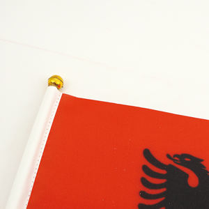Impresión personalizada de poliéster de mano Albania Country Stick Flag - Product Image 6