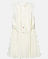 Mini robe élégante sans manches plissée Boutique de vêtements pour femmes Fabricant sur mesure Mode printemps-été de haute qualité