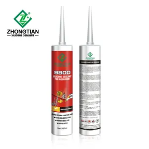 Silicone Adhesives Sealant Waterproof Zhongtian Water Tank Acetic 3m White Liquid Polydimethylsiloxane Silicone Suppliers C5h6si