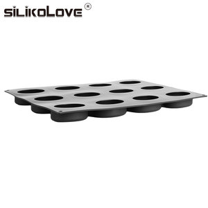 Molde de Silicona para Pastel con Forma de Grano de Café de 12 Cavidades, Antiadherente, Libre de BPA, Platino LFGB, de la Fábrica MUYULINS - Product Image 4