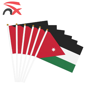 Drapeau national jordanien à main pour la promotion, vente en gros, petit monde sportif, match de football, encouragements - Product Image 1
