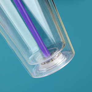 Taza de plástico luminosa, bebida de jugo, leche, té, café, bebida fría, botella de paja, taza luminosa para fiesta - Product Image 5