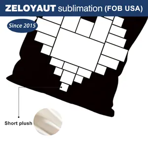 ZELOYAUT Sublimation Wholesale High Quality Love Heart Shape Pillow Diy Picture 100%polyester Blanks Heat Press Pillow Cover
