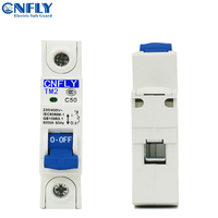 Disjoncteur miniature professionnel CNFLY YCB6-63 courbe C, unipolaire, 16A 20A 25A 32A 63A, 4.5kA, IP20, 230V 50/60Hz
