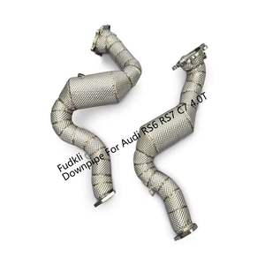 Tuyau d'échappement en acier inoxydable Offre Spéciale 304 pour <span class=keywords><strong>Audi</strong></span> <span class=keywords><strong>RS6</strong></span> RS7 <span class=keywords><strong>C7</strong></span> 4.0T 2013-2018 tuyau d'échappement améliorer les performances d'échappement - Product Image 2
