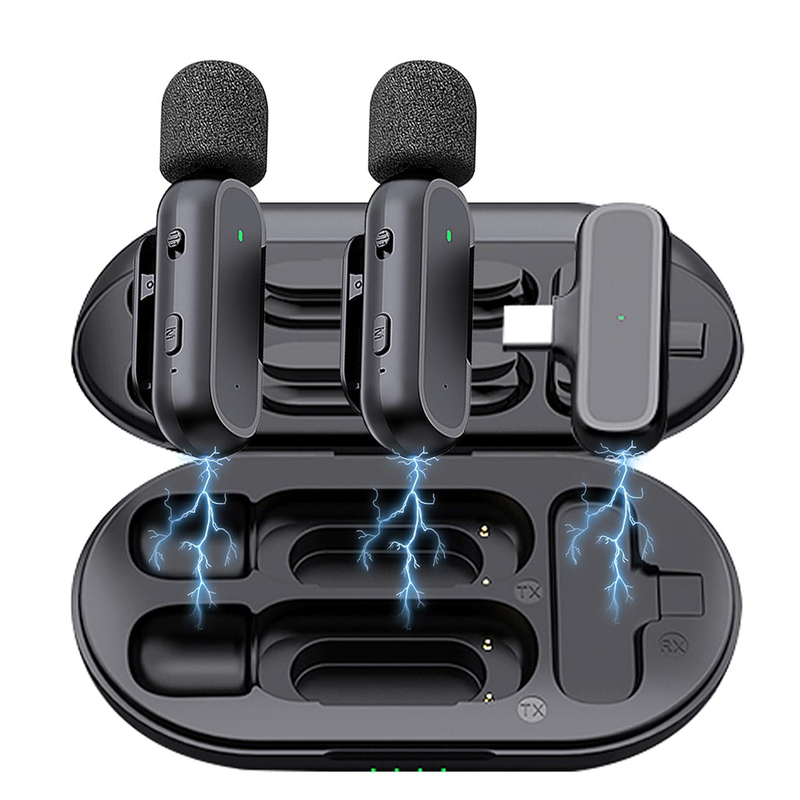 Portable Mini Dynamic Microphone Wireless Lapel