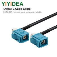 Câble coaxial FAKRA Z Code RG174 50 à angle droit, double blindage en cuivre tressé pour antenne GPS, navigation/communication automobile