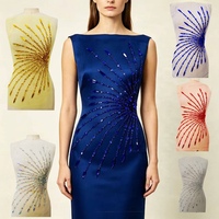 ZSY Nouveauté Luxe Multicolore Délicat Fait Main Applique en Strass de Résine Brillante et Paillettes, Patchs de Couleurs Personnalisables pour Mariage