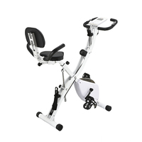 Vélo d'appartement pliable avec volant d'inertie de 1,6 kg, résistance magnétique réglable et moniteur d'activité