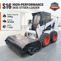 Premium Gebrauchter Lader 0,4m³ Schaufel 744kg Traglast 36,4kW Motor 2,62T Gewicht Kompakt Mehrzweck für Bauarbeiten