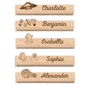 Regla de Medición de Madera Personalizada con Grabado de Dibujos Animados para Niños y Estudiantes, Útiles Escolares y Regalos Promocionales - Product Image 4