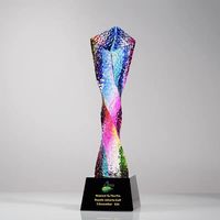 Personnalisation créative du trophée de cristal de style nouveau-pour les réunions annuelles commémoratives