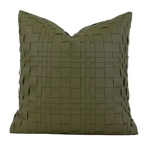 Summer olive Nordic green sofa pillow ins wind home bed pillow waist pillow soft model room cushion