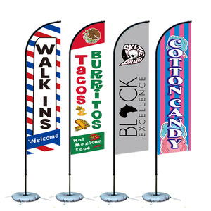 Factory Outlet Giọt Nước Mắt lông bãi biển cờ tùy chỉnh khuyến mại cờ quảng cáo ngoài trời bay biểu ngữ Giọt Nước Mắt thả cờ - Product Image 2