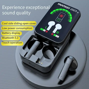 หูฟังไร้สาย <span class=keywords><strong>K15PRO</strong></span> TWS ลดราคาสุดคุ้ม กำลังขับสูง ฝาปิดแบบเลื่อน คุณภาพเสียงเยี่ยม ENC ไฟ LED แสดงสถานะ ชิปเซ็ต JL แบตเตอรี่ใช้งานได้นานพิเศษ - Product Image 4