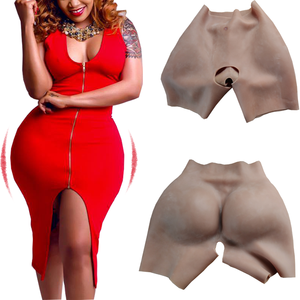 Dikke siliconen onderbroek met open kruis, billen- en heupvormende pads, 100% siliconen slip voor grote maten vrouwen - Product Image 2