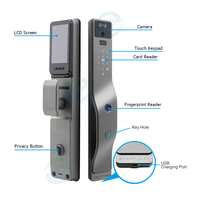 Interphone vidéo Tuya App WiFi, serrure intelligente entièrement automatique, reconnaissance faciale numérique, serrure de porte d'entrée avec caméra